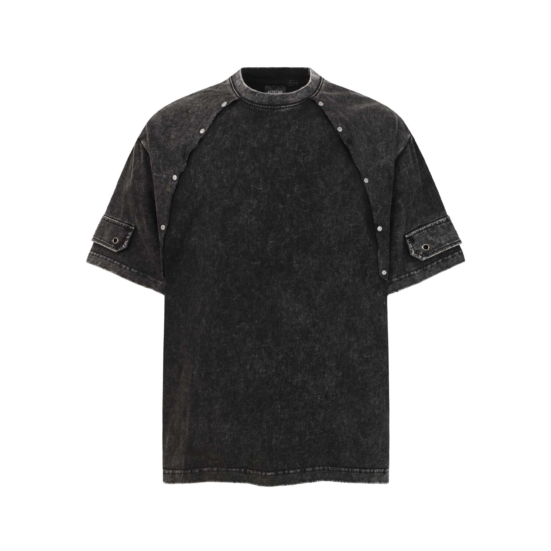 Vintage Deconstructed Rivet Short Sleeve T-Shirt