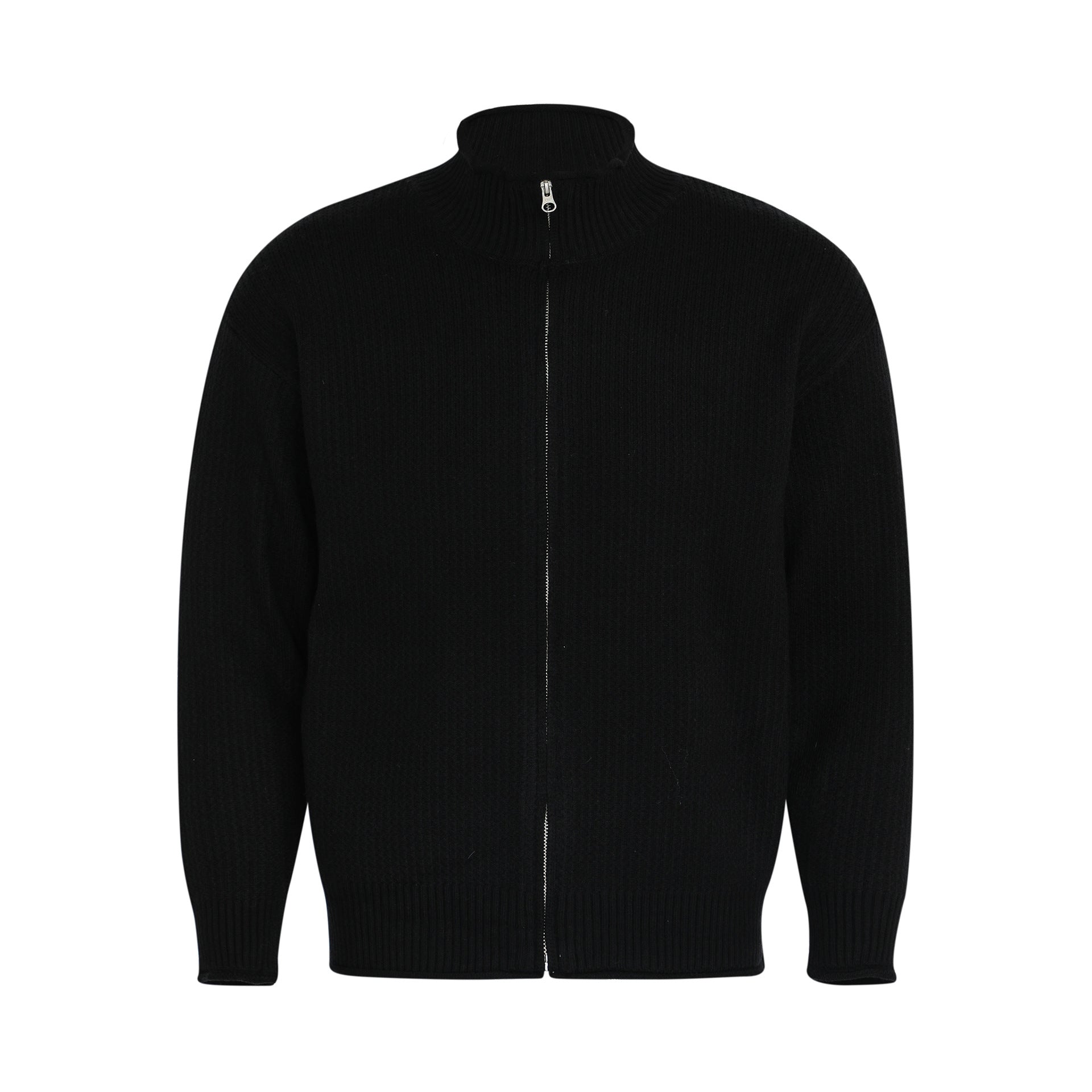 Vintage Elegant Minimalist Solid Color Cardigan Sweater Old Money Style Trendy Men's Long Sleeve Knitwear