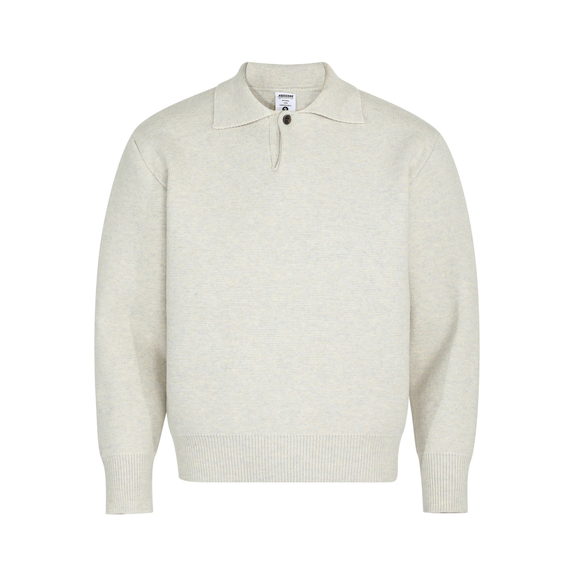 High-End Unisex Notch Lapel Sweater Old Money Style Trendy Men's Loose Long Sleeve Knitwear