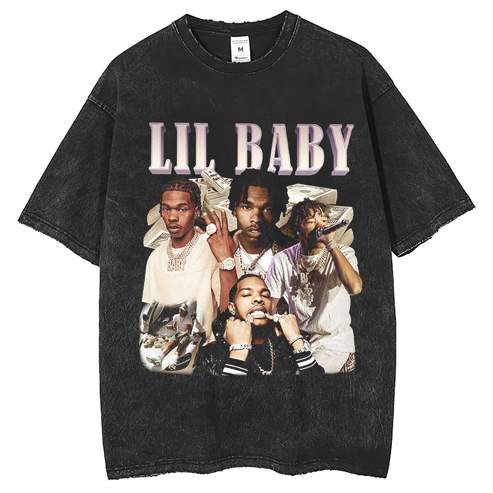 Harajuku Rap Singer Vintage Graphic Printed T-Shirt