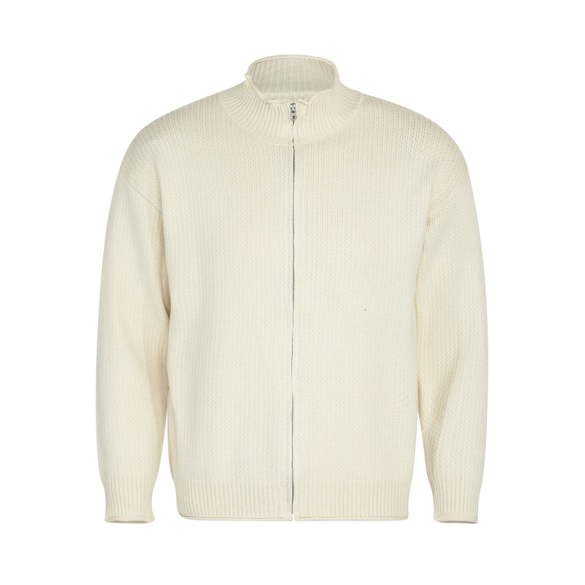 Vintage Elegant Minimalist Solid Color Cardigan Sweater Old Money Style Trendy Men's Long Sleeve Knitwear