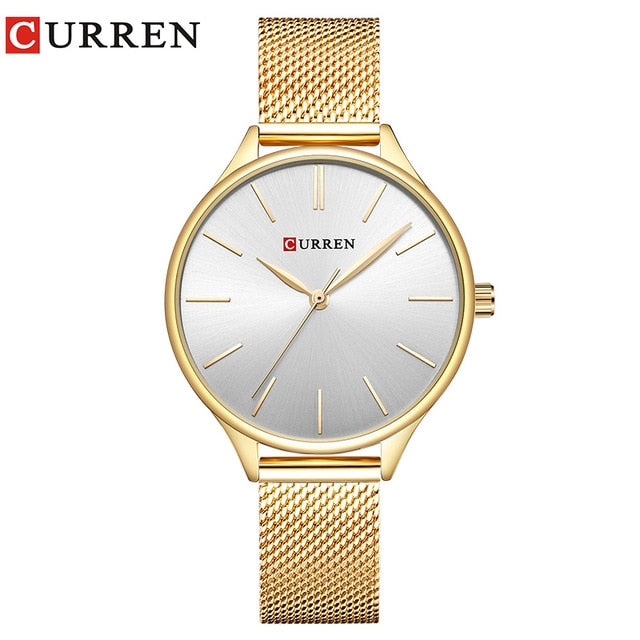 Rose Gold Milanese Steel Mesh Quartz Watch