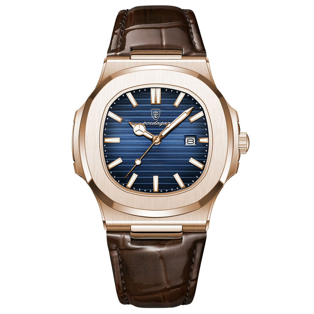 Men's waterproof luminous quartz watch