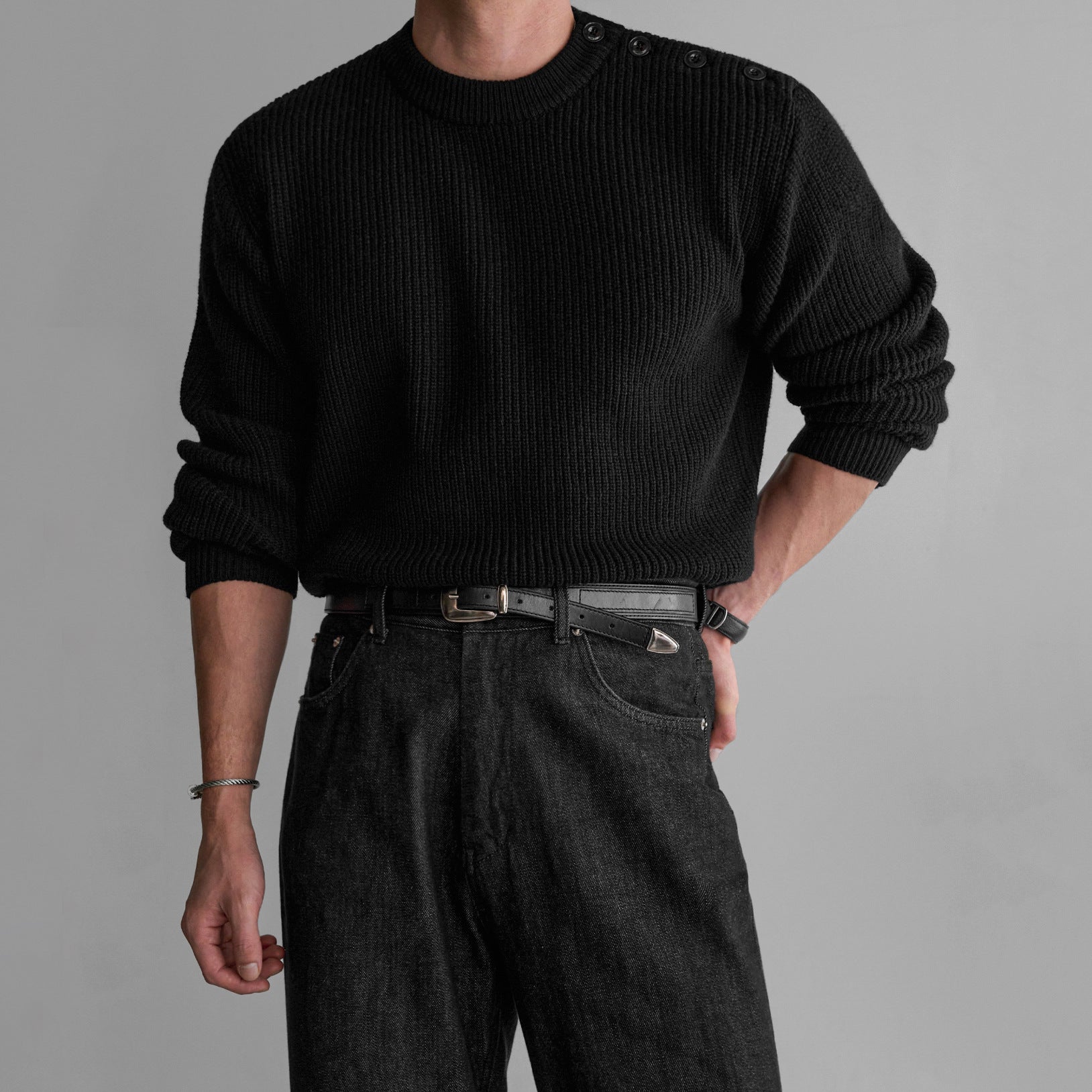 Classic Crewneck Knitted Sweater