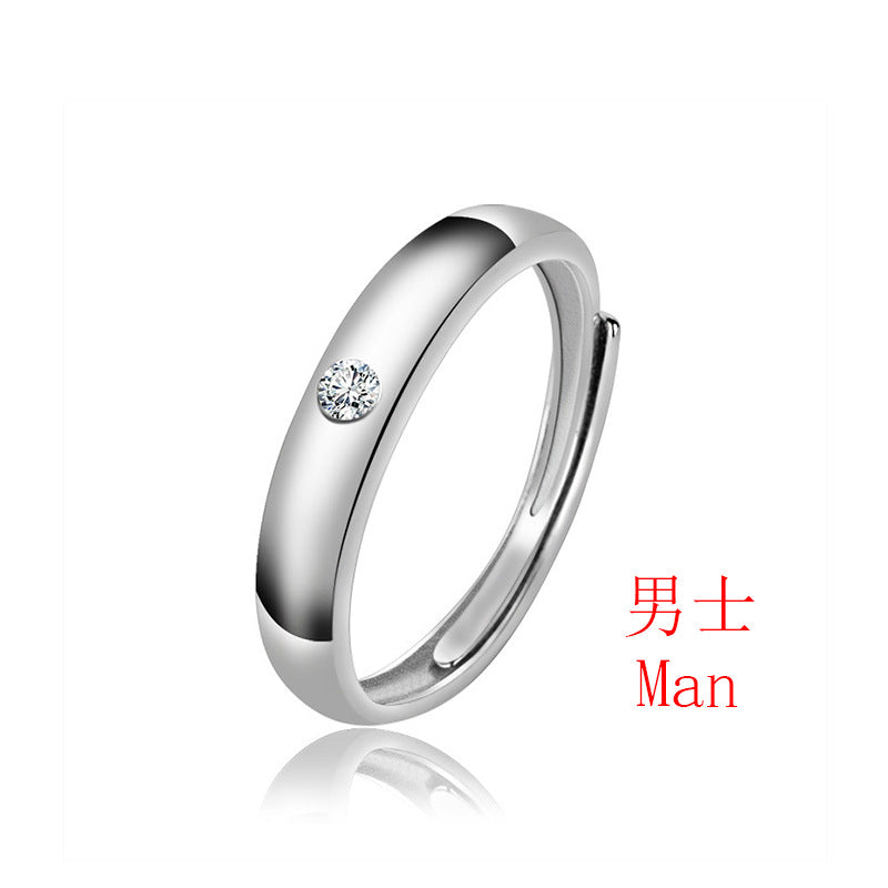 Anime Merchandise Jujutsu Kaisen Yuta Okkotsu Riko Style Couple Simple Open Ring Crystal Jewelry