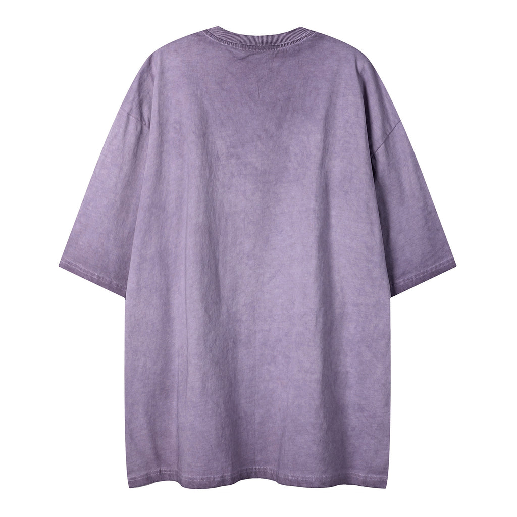 Plain Vintage-Wash Short Sleeve T-Shirt
