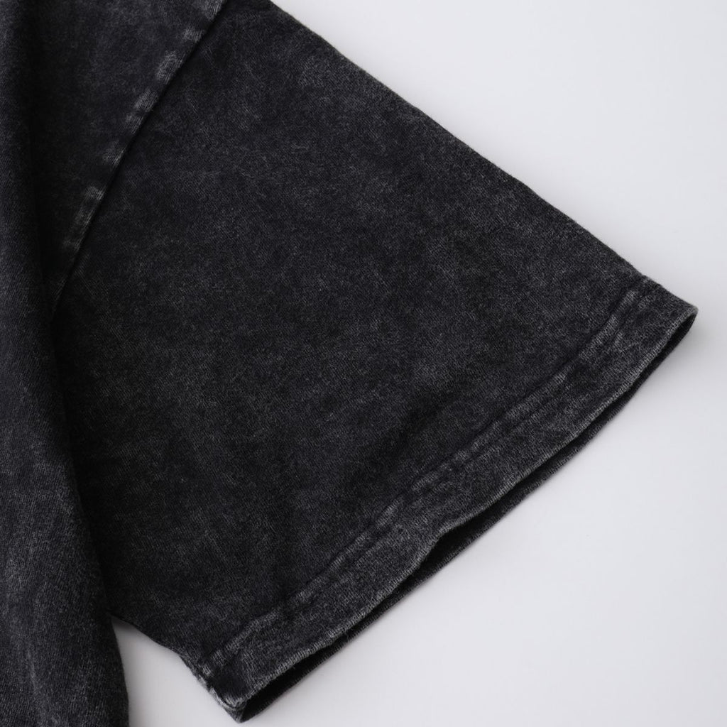 Letter printed pure cotton washed old