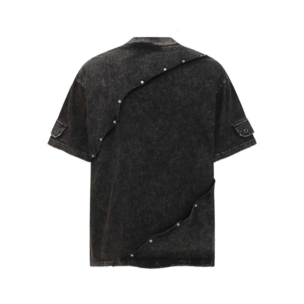 Vintage Deconstructed Rivet Short Sleeve T-Shirt