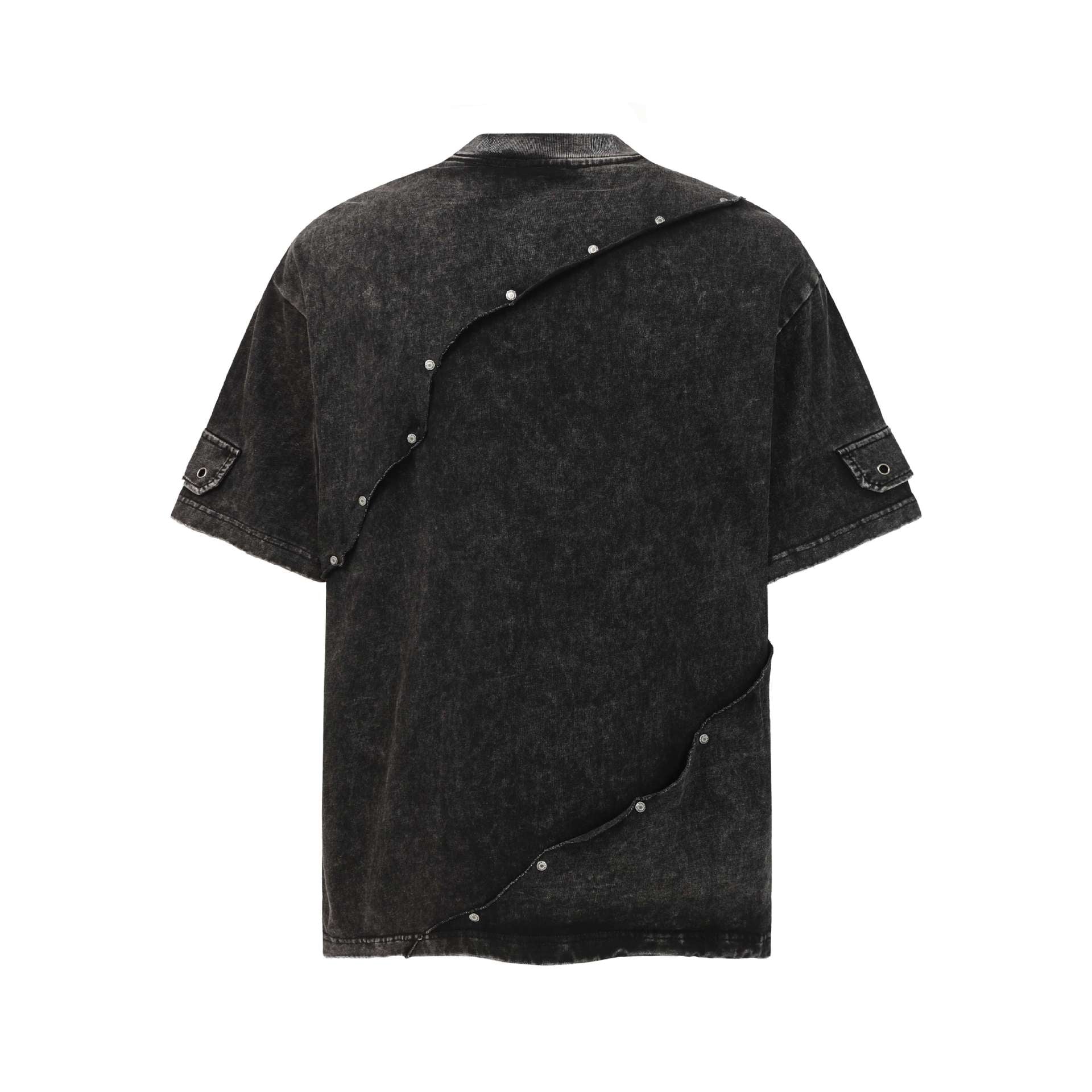 Vintage Deconstructed Rivet Short Sleeve T-Shirt